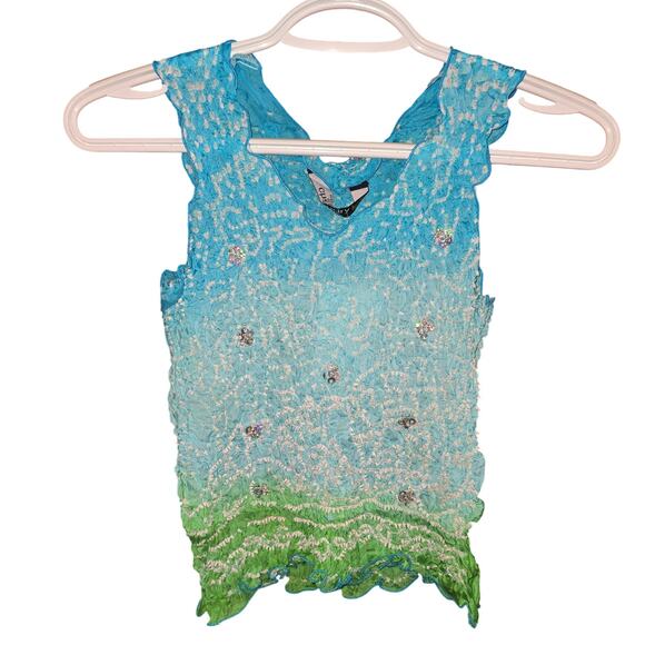Chaudry KC Sports 100% Silk Made in India Boho Tank - Picture 1 of 4